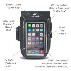 Aqua 100% Waterproof Armband for iPhone 11 Pro/X/8/7, Galaxy S7/S6 & more - SAVE 50%