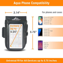 Load image into Gallery viewer, Aqua 100% Waterproof Armband for iPhone 11 Pro/X/8/7, Galaxy S7/S6 &amp; more - SAVE 50%
